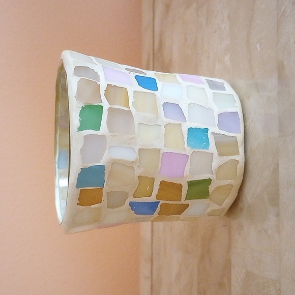 Small Candle Holder Cream & Pastels - Picture 2 of 6